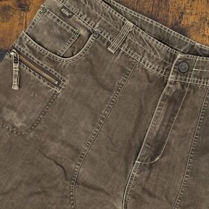 KUHL Crag Runner Pants Brown Double Knee Zip Pocket Outdoor Workwear Men's 40x30